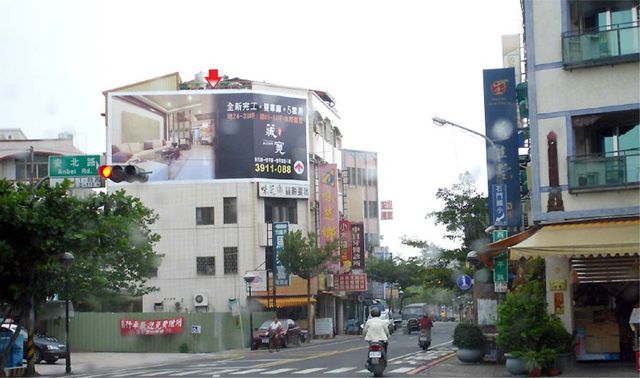 N-0469-壁面廣告塔-台南市安平路35號-往安平古堡方向廣告看板