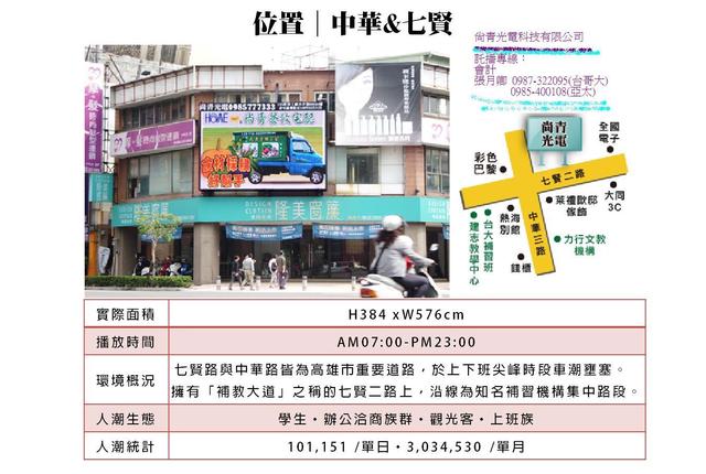 尚青光電~中華路LED電視廣告牆新機上線囉..優惠囉..